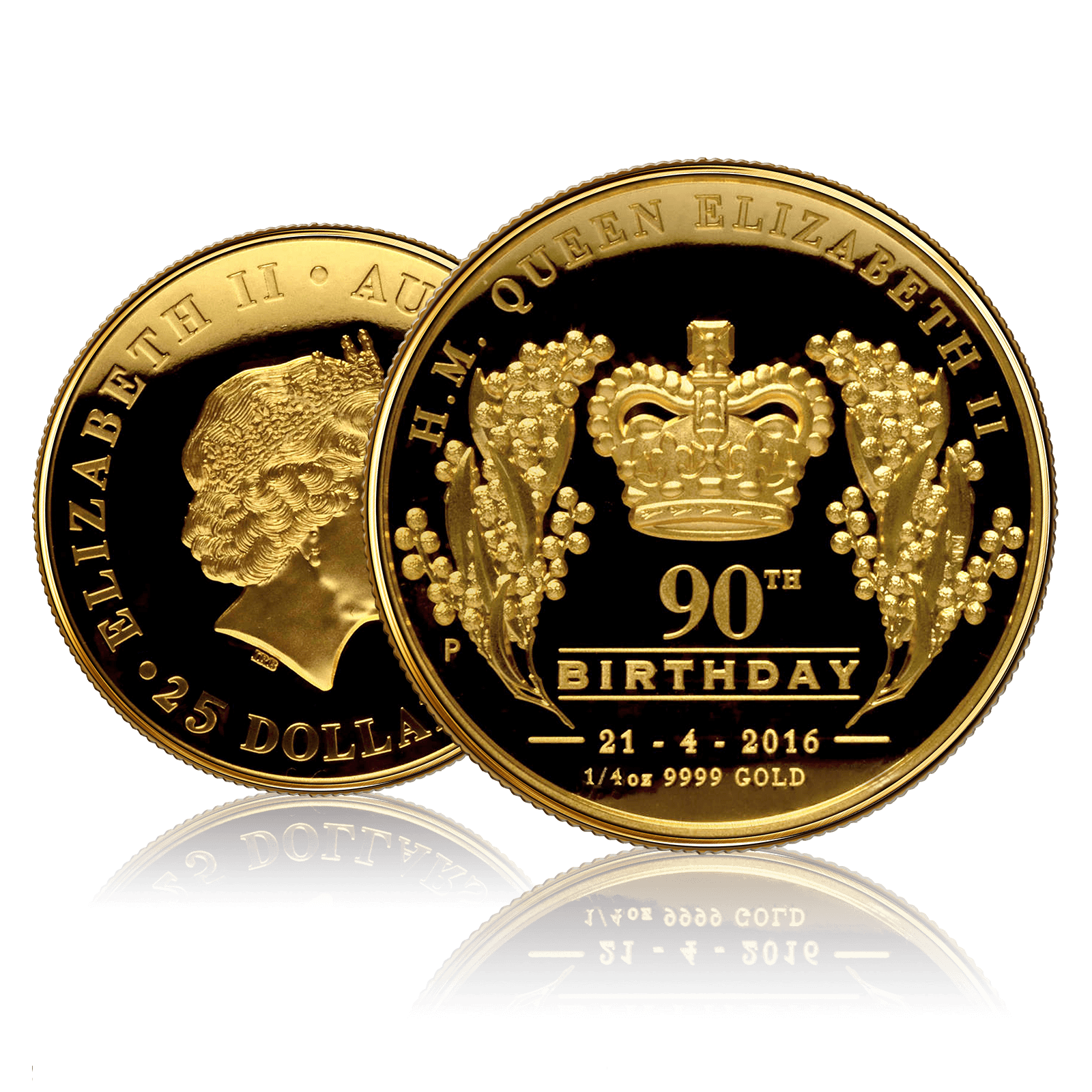 1/4oz Gold Proof Coin Queen Elizabeth II 90th Birthday (Box Set) 4